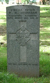 Private W H Dennyson. 4380255.