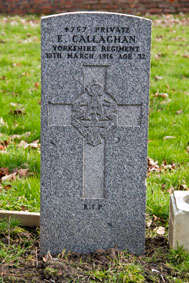 Private E Callaghan. 4757