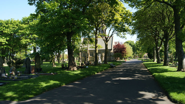 The Main Avenue and Chapel in South Shields (Harton) Cemetery
