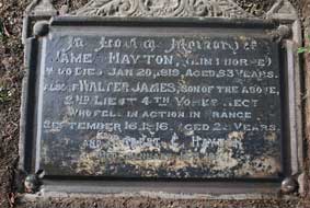 Hayton Family Headstone
