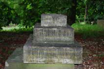 The rear face of the Whitehead family memorial