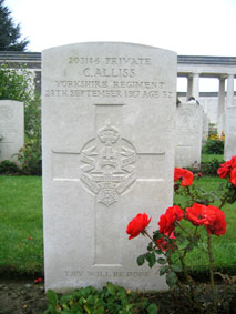 Private Charles Alliss, 203184.