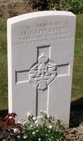 Private Harold Cappleman, 20679. 