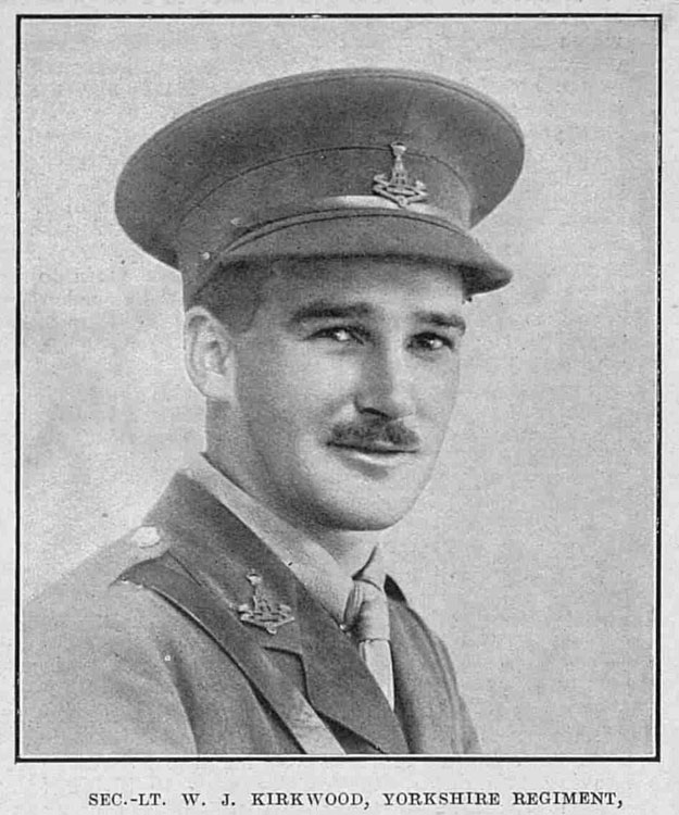 2nd Lieutenant William John KIRKWOOD. 6th Battalion the Yorkshire Regiment.