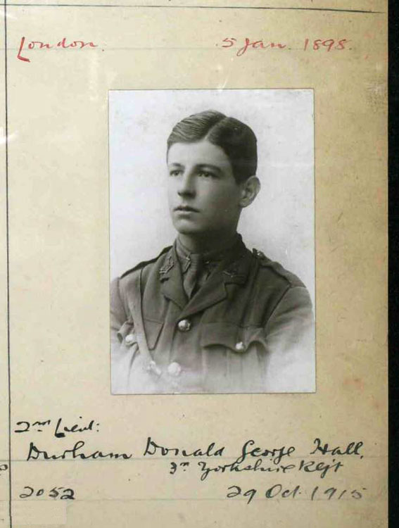 2nd Lieutenant Durham Donald George HALL, MC