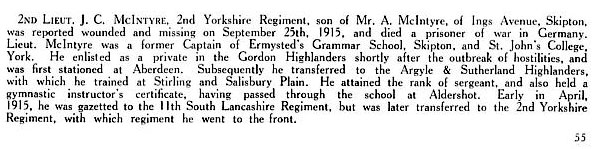 2nd Lieutenant John Caldwell McINTYRE